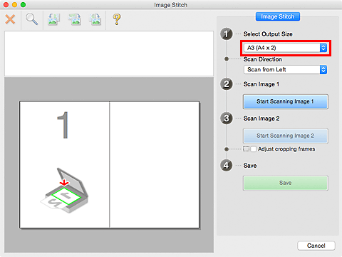 figure: Image Stitch window